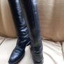 Mulberry Black All Leather Knee High Boots S.40  (7) UK Image 3