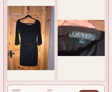 Lauren Ralph Lauren Black Draped Dress