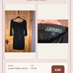 Lauren Ralph Lauren Black Draped Dress
