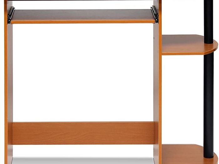 Simplistic Easy Assembly Computer Desk, Study Desk, Writing Desk, Espresso, 80 (W) x 73 (H) x 40 (D) cm (FREE POSTAGE)