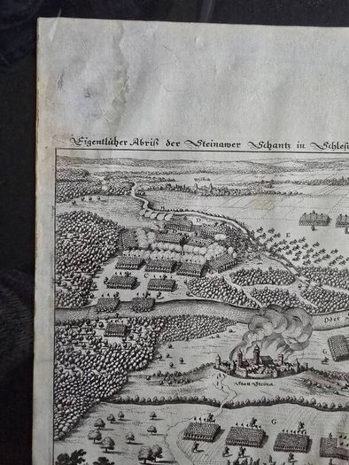 3 Matthaus Merian Antique Battle Engravings  17th Century Framed Set