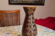 Vintage Irish Celtic Earthenware Vase   1960s/70s