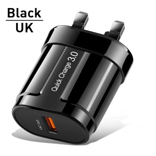 USLION QC 3.0 18W USB Fast Charger Wall Charger UK Plug (Brand New/Warranty)