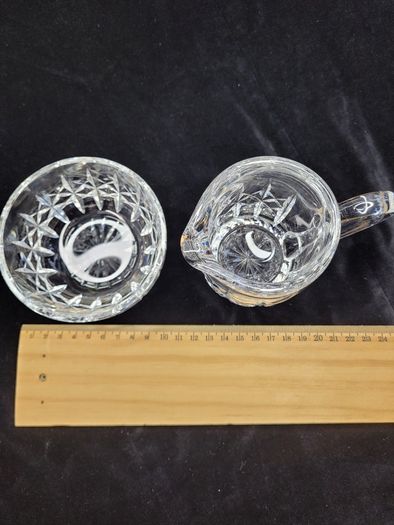 Vintage Waterford Crystal Creamer & Open Sugar Bowl Set