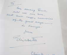 Signed by Queen Elizabeth II Kenya hardback, D18 free reg post