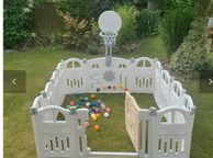 main image for ad Large Foldable Baby Playpen Safe Plastic with Hoop and 50 Balls