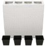 Garden Raised Bed with 4 Pots 2 pcs Poly Rattan White(2x45427) Image 3