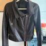 All Saints Bales Black Leather Biker Jacket UK6 Image 2