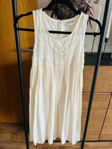 Reiss silk cream dress