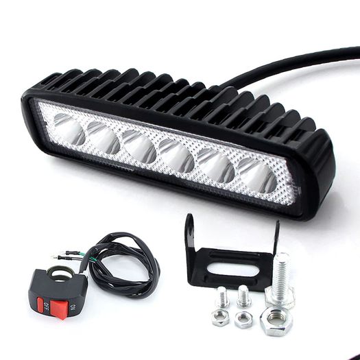 LED Work Light Bar 18W For Motorcycle Car Truck Boat Tractor Working Light Off Road Work Lamp Motorbike Driving LED Lights