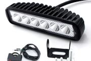LED Work Light Bar 18W For Motorcycle Car Truck Boat Tractor Working Light Off Road Work Lamp Motorbike Driving LED Lights