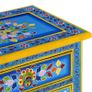 Bedside Cabinet Solid Mango Wood Turquoise Hand Painted Image 6
