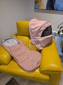 Bugaboo pink footmuff and sun canopy