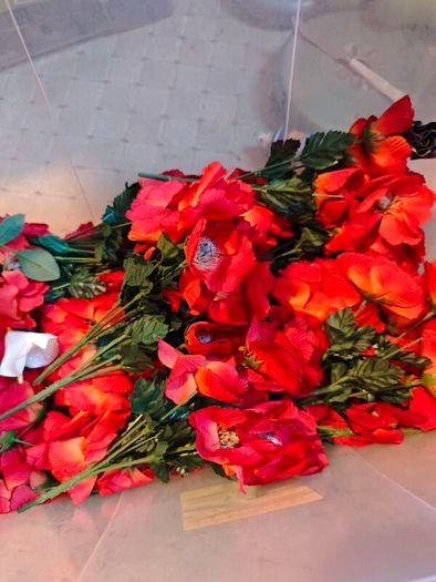 poppy flower faux silk flower bundle wholesale