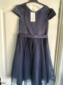 Beautiful Monsoon dress navy 12-13 BNWT