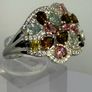 Multi-Tourmaline Zircon Cluster Ring Image 3
