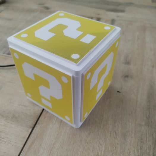 Super Mario Question Mark Block LED Night Light Box  Retro Nintendo Gaming Bedroom Lamp Gamer Room Decor  Kids Bedside Light  Gift
