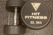 Dumbbell Pair 22.5kg Round Rubber