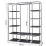 BRAND NEW Clothes Storage Organizer Shelf With Rack Non-Woven Fabrics Portable Bedroom Furniture 175x150x45cm Image 5