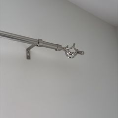 Chrome Silver Curtain Rail