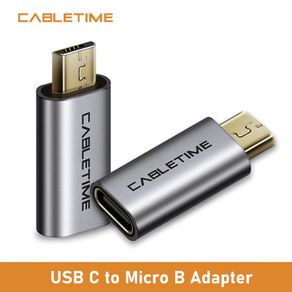 2 X Cabletime Aluminum Alloy OTG Micro USB (Male) to USB-C (Female) QC 3.0 Charger & Sync Adapter (Brand New/Warranty)