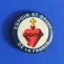 ESPOIR ET SALUT DE LA  FRANCE (Hope & Salvation of France) - an antique button-badge of the Sacred Heart of Jesus France (1910's) Image 4