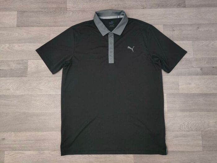 Puma Golf Black Polo Shirt Mens Large