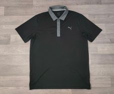Puma Golf Black Polo Shirt Mens Large