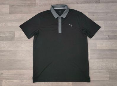 Puma Golf Black Polo Shirt Mens Large