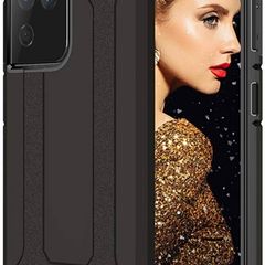 Black Shockproof Armour Case For Samsung Galaxy S22 ULTRA Hybrid Back Cover