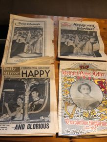 Coronation p newspapers of the queen