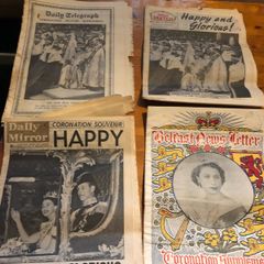 Coronation p newspapers of the queen