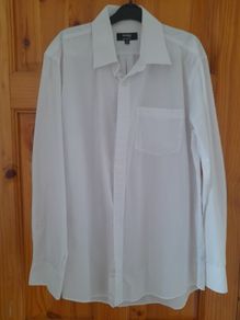 mans white shirt