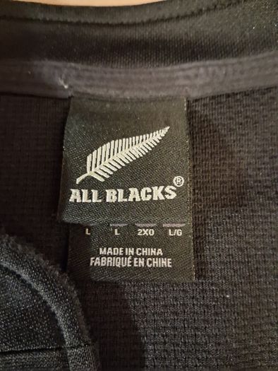 All Blacks Jersey.  Official New Zealand All Blacks Mens Home Jersey. Authentic Original Adidas No Sponsor Jersey From Year 2007..Not A Modern Day Remake.