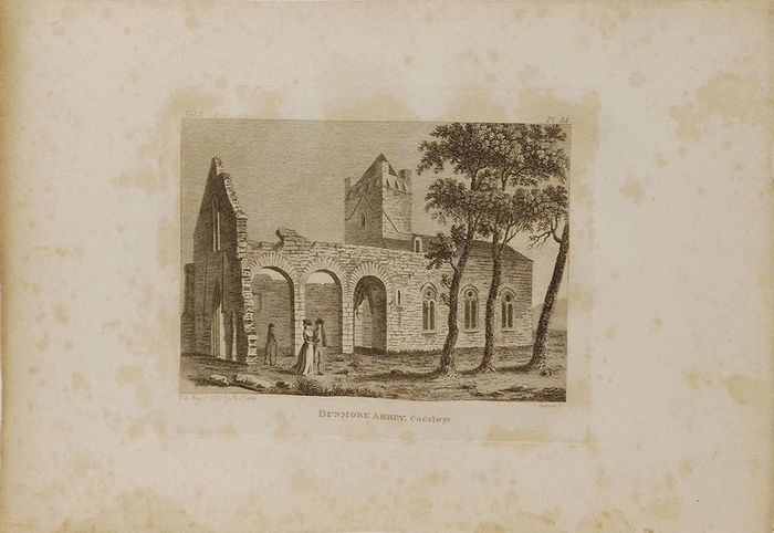 Dunmore Abbey Galway 1793 Antique Print