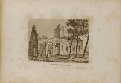 Dunmore Abbey Galway 1793 Antique Print