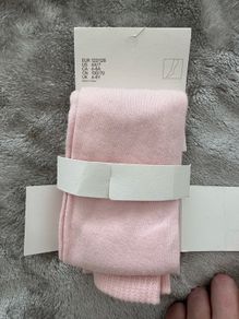 Warm pink tights for a girl, 122/128cm (6-8 years)