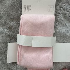 Warm pink tights for a girl, 122/128cm (6-8 years)