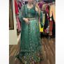 Green lehenga with beautiful multicoloured embroidery Image 3