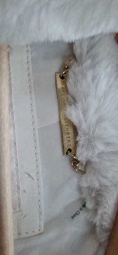 Diane Von Furstenberg White Faux Fur Coat - Sz 12-16UK - Rrp 690 - BNWT