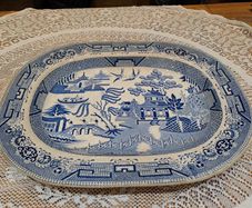 1860s Large Victorian Ironstone Platter