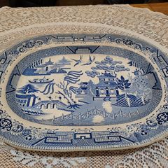 1860s Large Victorian Ironstone Platter