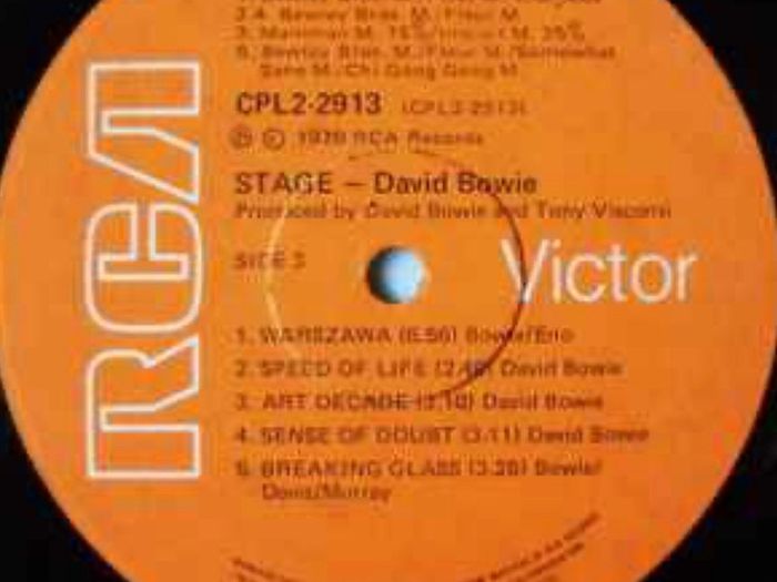 David Bowie.  Stage Double gatefold original 1978 South Africa vinyl record in vg condition