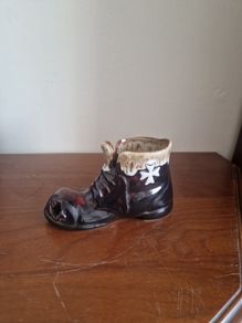 Vintage ceramic boot