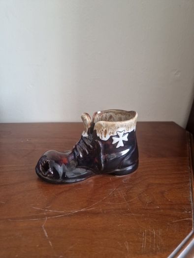 Vintage ceramic boot