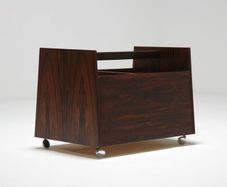Vintage Rosewood Magazine Holder by Rolf Hesland for Bruksbo, Norway, 1960s