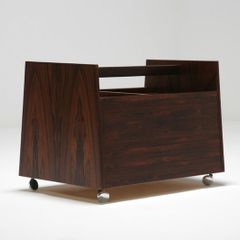 Vintage Rosewood Magazine Holder by Rolf Hesland for Bruksbo, Norway, 1960s