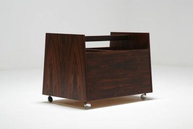 Vintage Rosewood Magazine Holder by Rolf Hesland for Bruksbo, Norway, 1960s