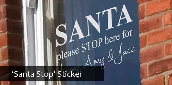 xmas santa stop here decal