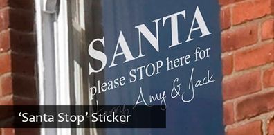 xmas santa stop here decal